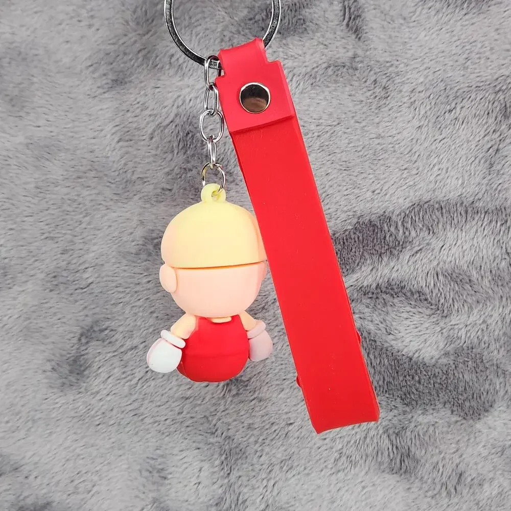**NEW** Mario! Super Mario 3D Figure Keychain & Strap Bag Charm PVC/Silicone Red